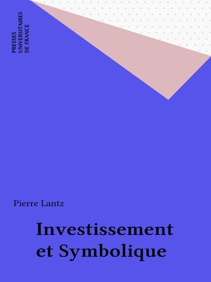 cover image of Investissement et Symbolique